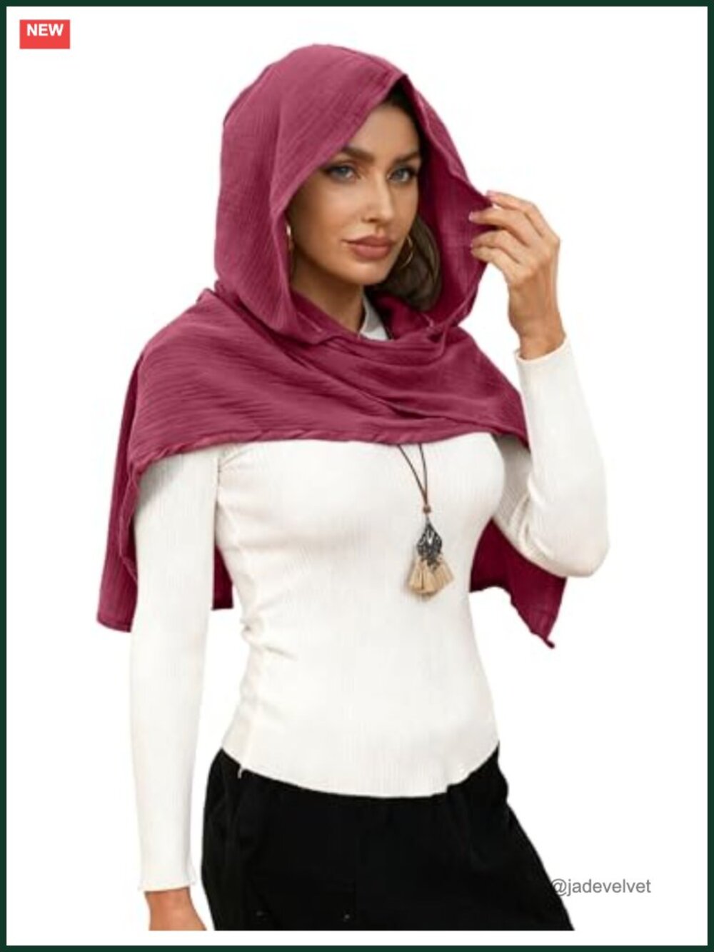 3-in-1 Hooded Scarf Cape Cotton Linen Blend Gothic Steampunk Cowl